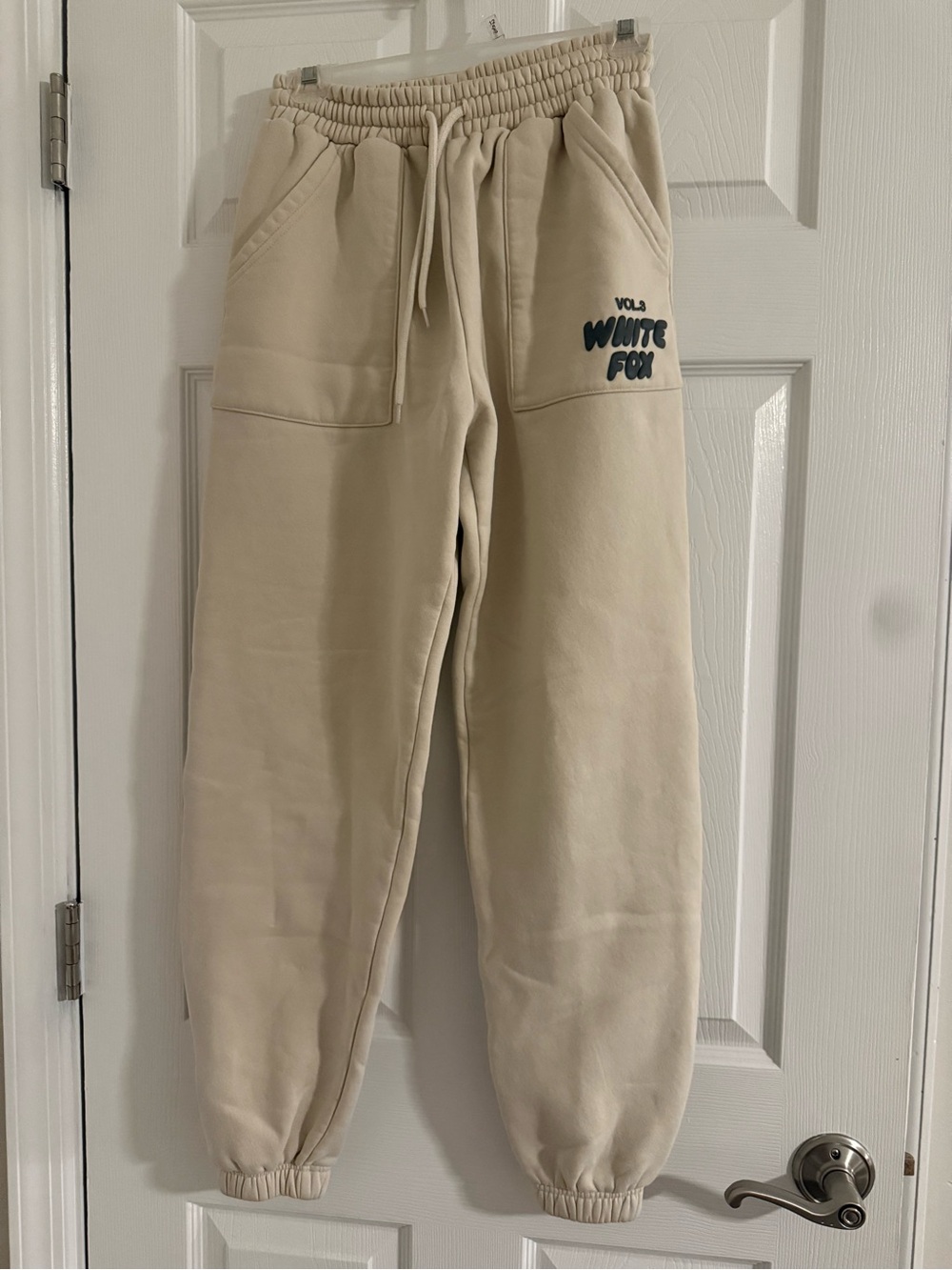 White Fox Boutique Cream Jogger Pants
